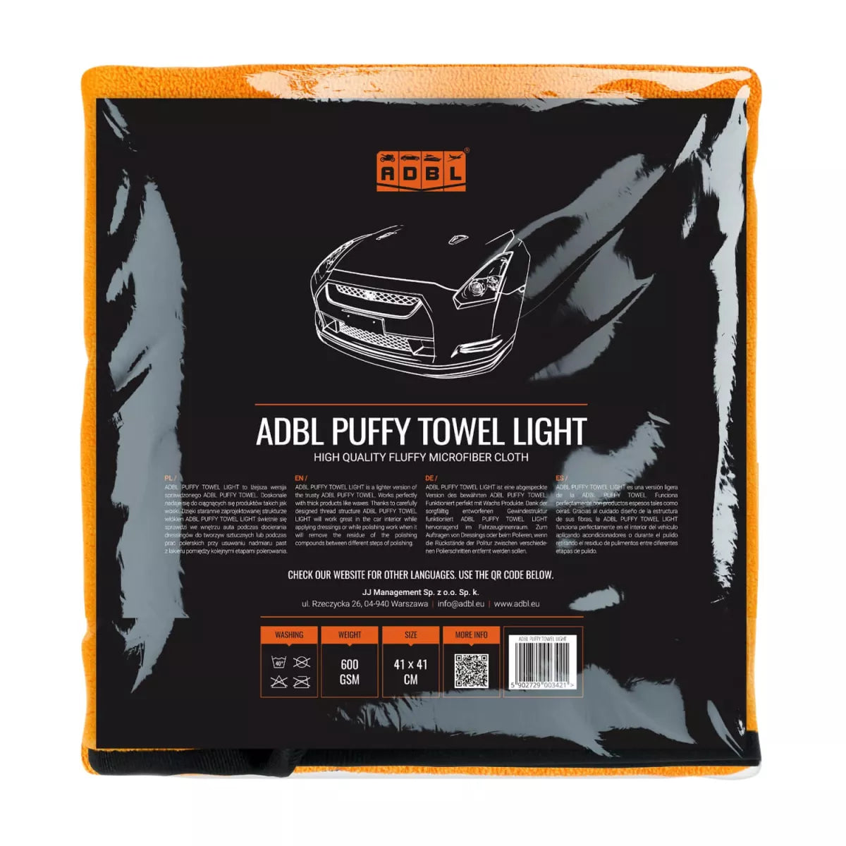 ADBL Puffy Towel Light Poliertuch 600GSM 41×41 -  8392