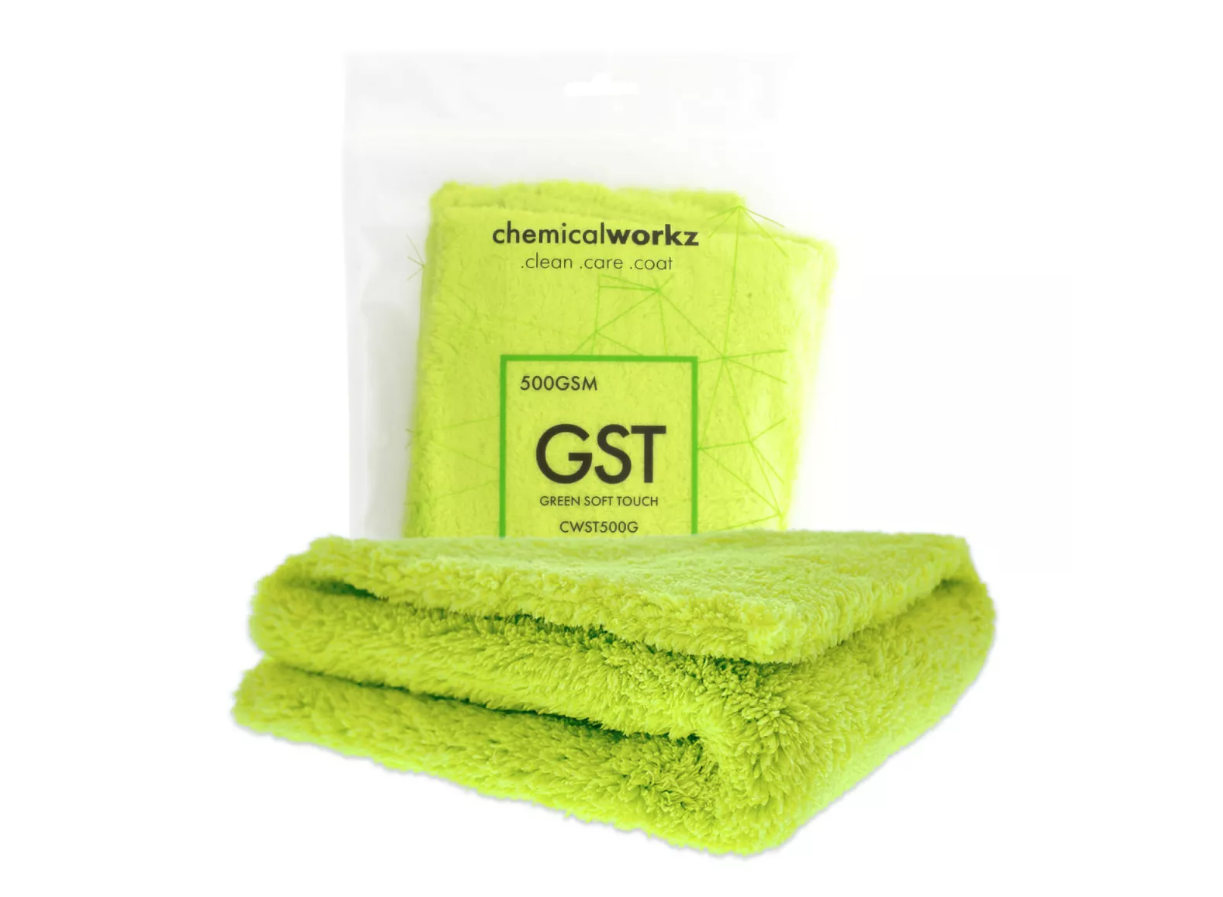 ChemicalWorkz Green Edgeless Soft Touch Premium Poliertuch 500GSM 40×40 grün