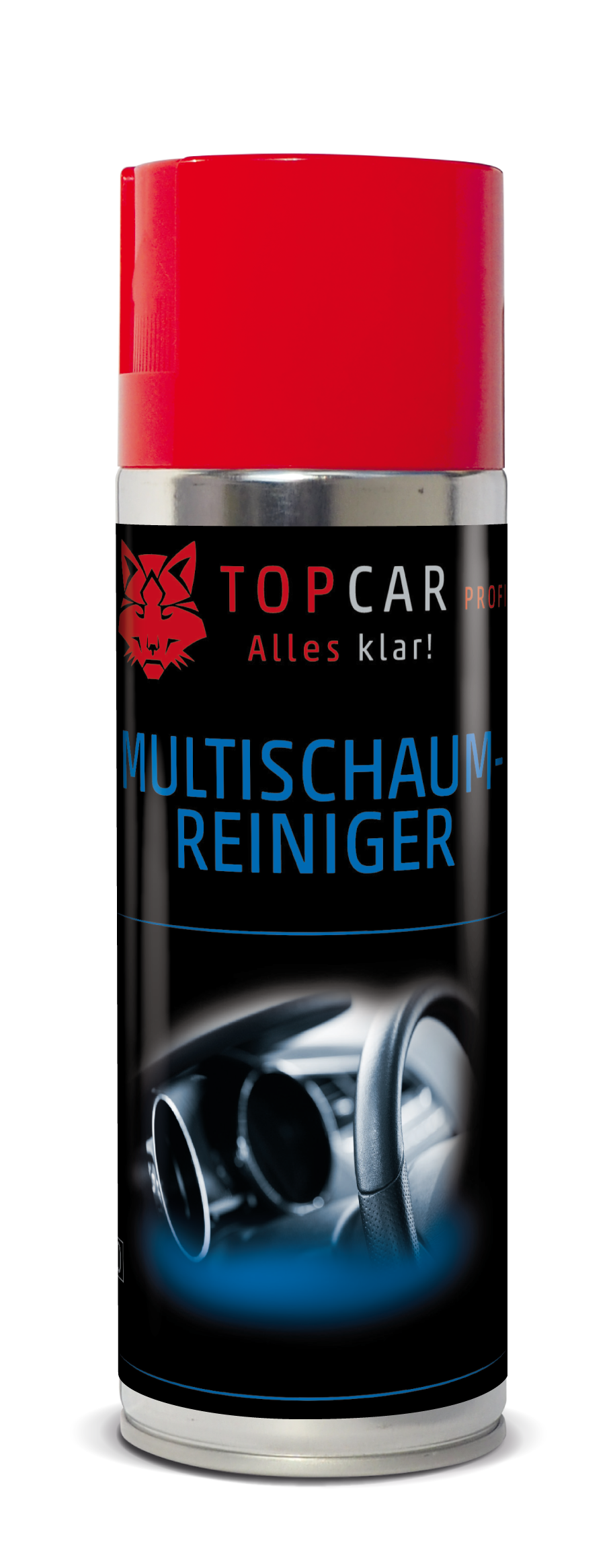 TOP CAR Multi-Schaumreiniger - Textilreiniger 400ml Dose - Weigola Hygienevertrieb -  - Weigola Hygienevertrieb