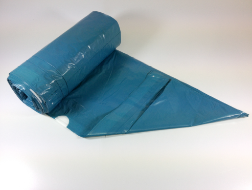 Müllbeutel 120 Liter LDPE blau mittel 575x1000mm 38µ mit Zugband - Weigola Hygienevertrieb -  - Weigola Hygienevertrieb