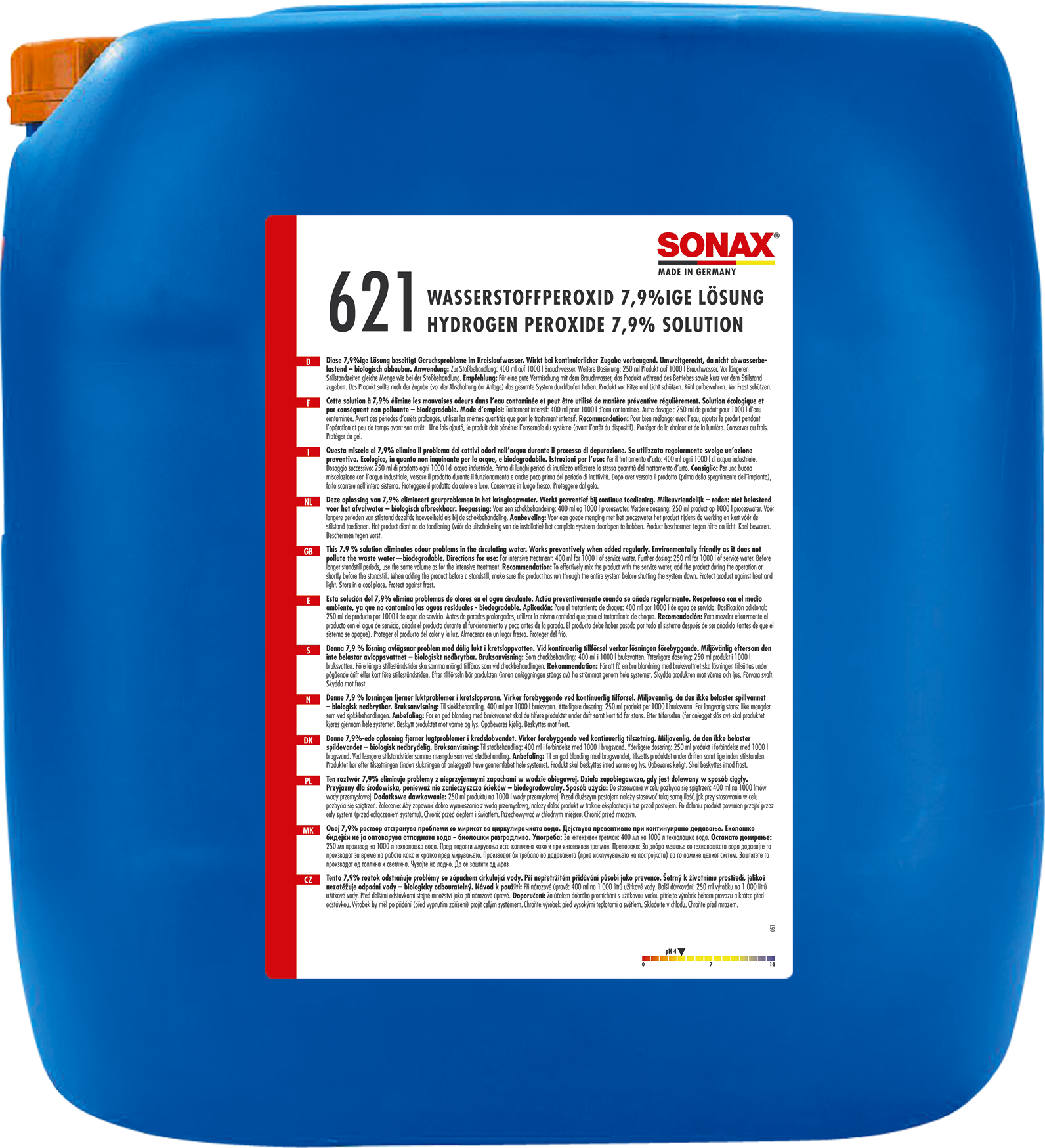 SONAX WasserstoffPeroxid 7,9% Lösung 25L - Weigola Hygienevertrieb