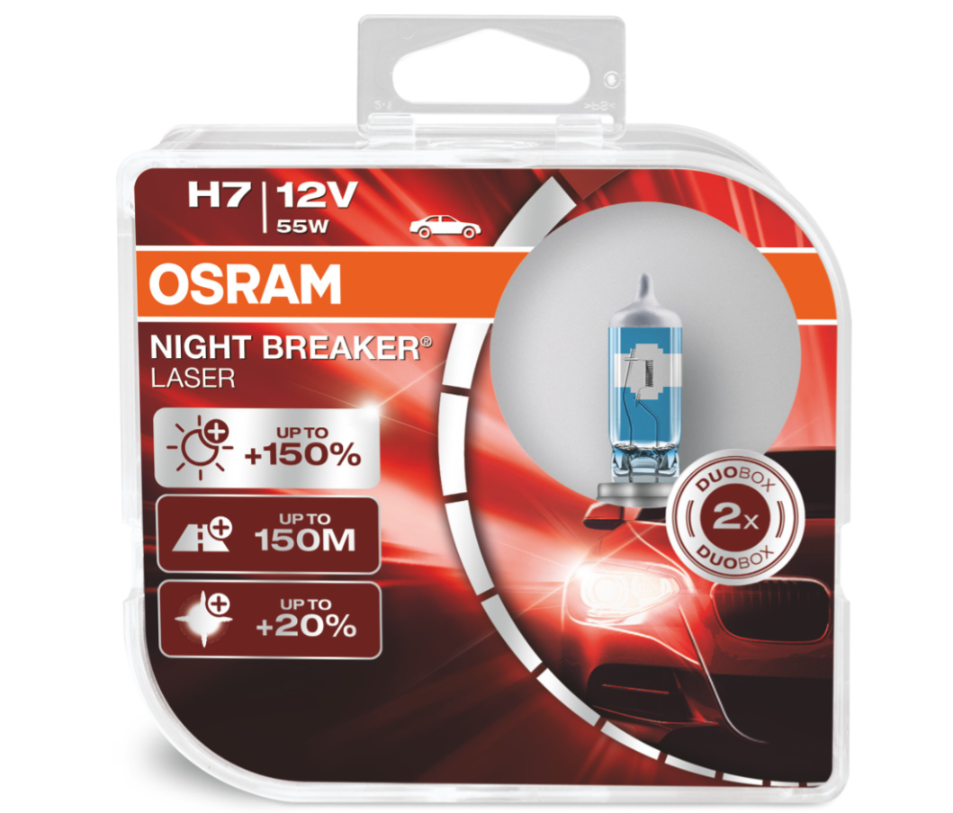 OSRAM Night Breaker Laser H7 +150% Duo B 12V-55W-PX26d - Weigola Hygienevertrieb -  - Weigola Hygienevertrieb
