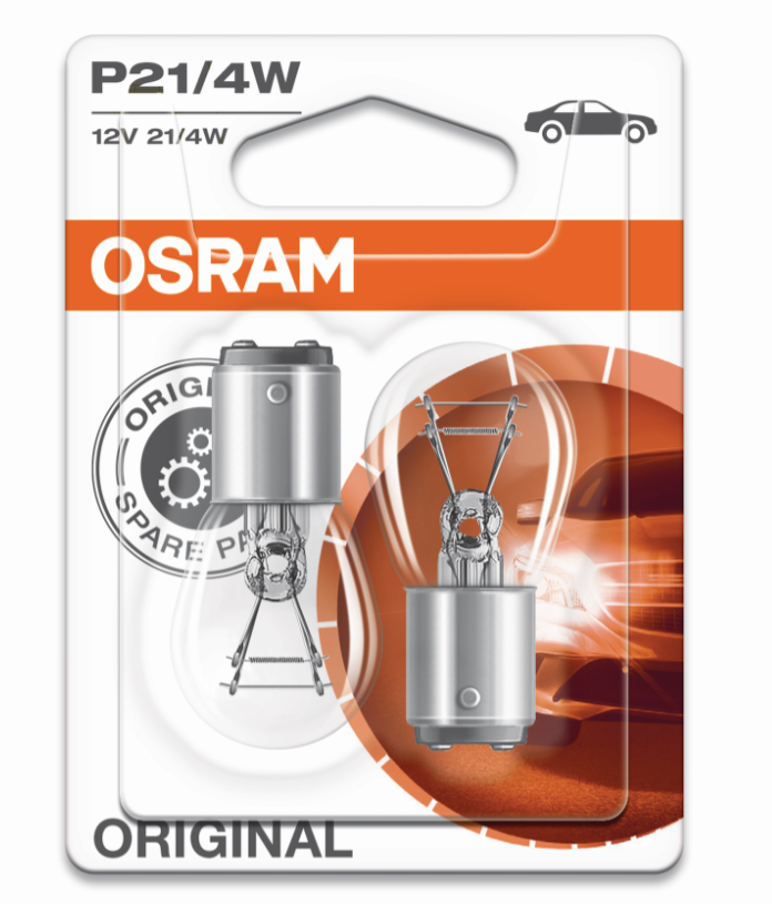 OSRAM Rück/Nebelschlusslicht P21/4W-12V-21/4W-BAZ15d - Weigola Hygienevertrieb -  - Weigola Hygienevertrieb