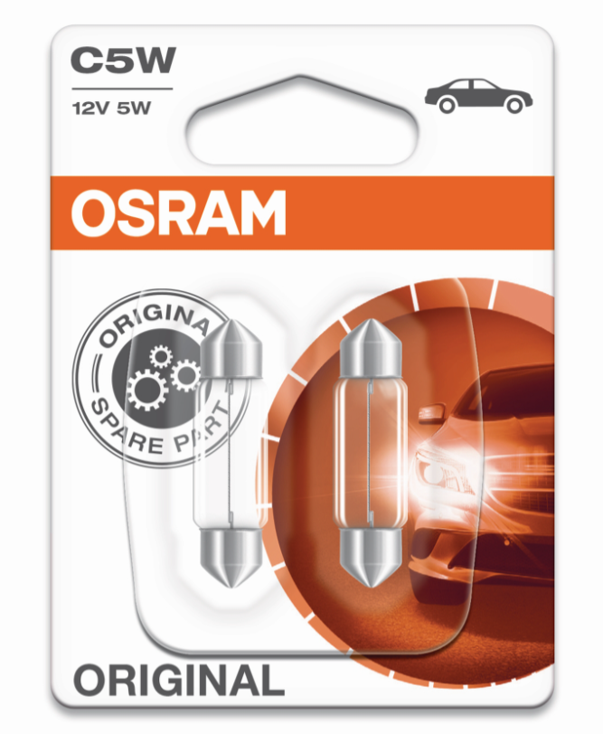 OSRAM Schlusslicht (Soffitte) C5W-12V-5W-SV8,5-8 - Weigola Hygienevertrieb -  - Weigola Hygienevertrieb