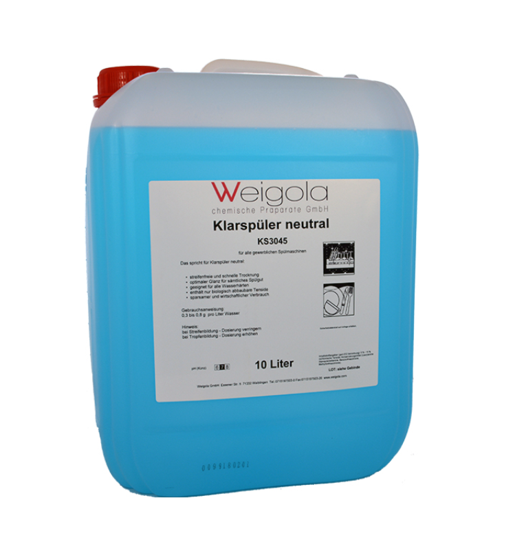 WEIGOLA Klarspüler neutral 10 Liter Kanister - Weigola Hygienevertrieb -  - Weigola Hygienevertrieb