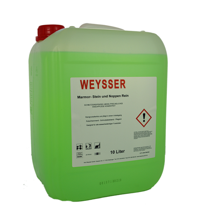 WEYSSER Marmor-Stein und Noppen Rein 10 Liter Kanister - Weigola Hygienevertrieb -  - Weigola Hygienevertrieb