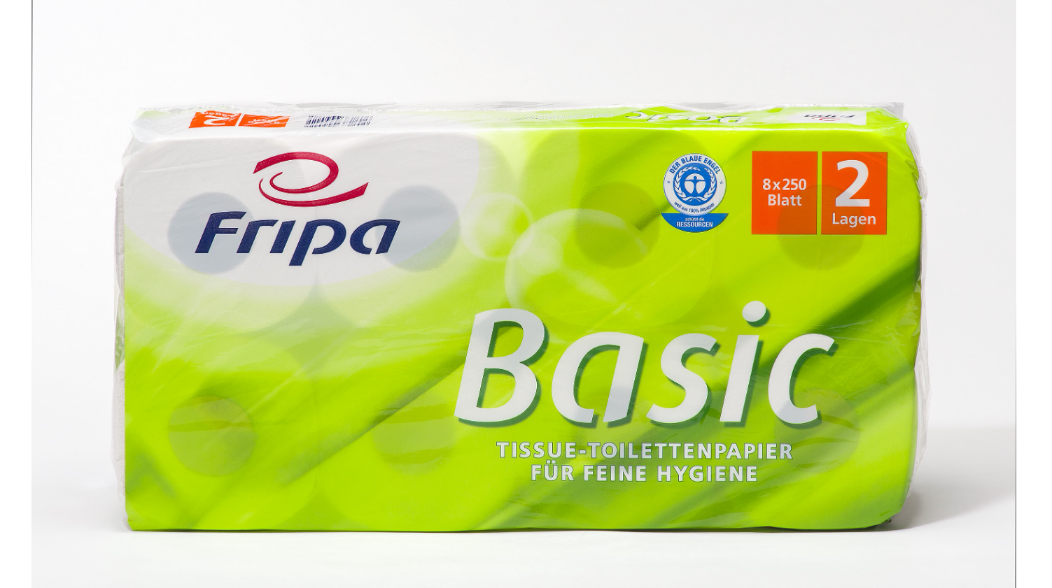 Fripa Toilettenpapier Basic 2-lagig weiß 250 Blatt, Recyclingqualität, 64 Rollen/ - Weigola Hygienevertrieb -  - Weigola Hygienevertrieb