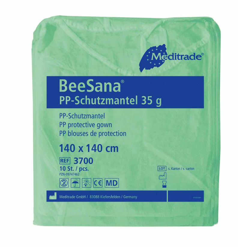 Meditrade BeeSana® PP-Schutzmantel - 10 Stück - Weigola Hygienevertrieb - Arbeitsschutz - Weigola Hygienevertrieb