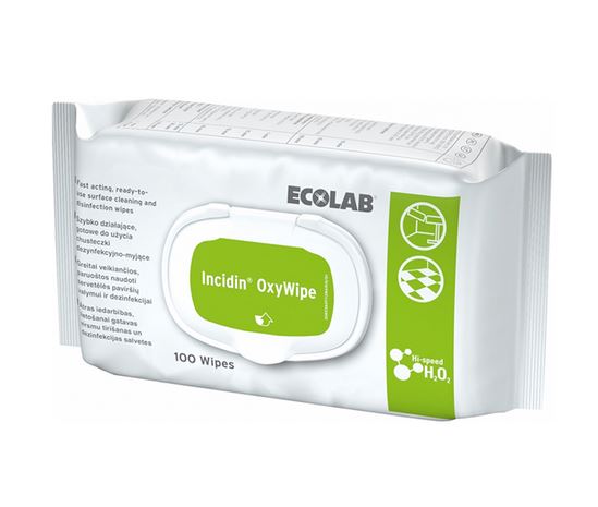 Ecolab Incidin OxyWipes 100 Tücher Flächendesinfektion - Weigola Hygienevertrieb -  - Weigola Hygienevertrieb
