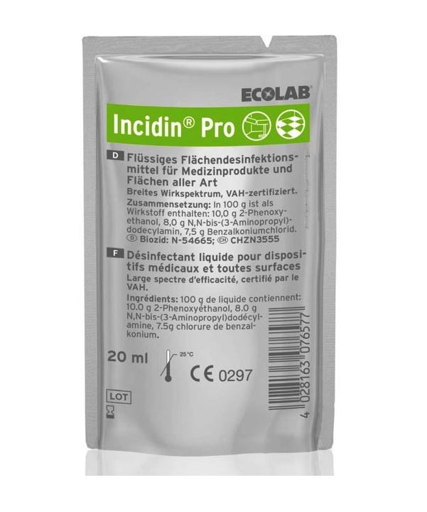Ecolab Incidin Pro 400 x 20ml Flächendesinfektion Dosierbeutel - Weigola Hygienevertrieb -  - Weigola Hygienevertrieb