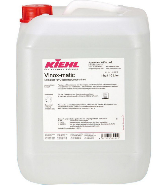 Kiehl Vinox matic 10l Entkalker - Weigola Hygienevertrieb -  - Weigola Hygienevertrieb