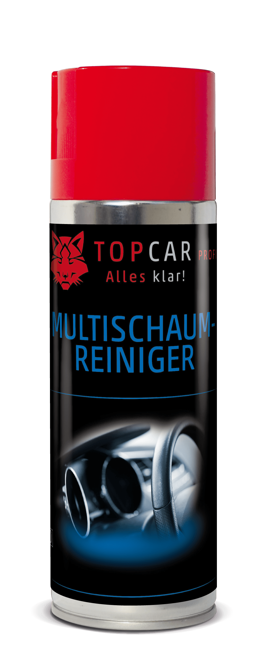 TOP CAR Multi-Schaumreiniger - Textilreiniger 400ml Dose - Weigola Hygienevertrieb -  - Weigola Hygienevertrieb