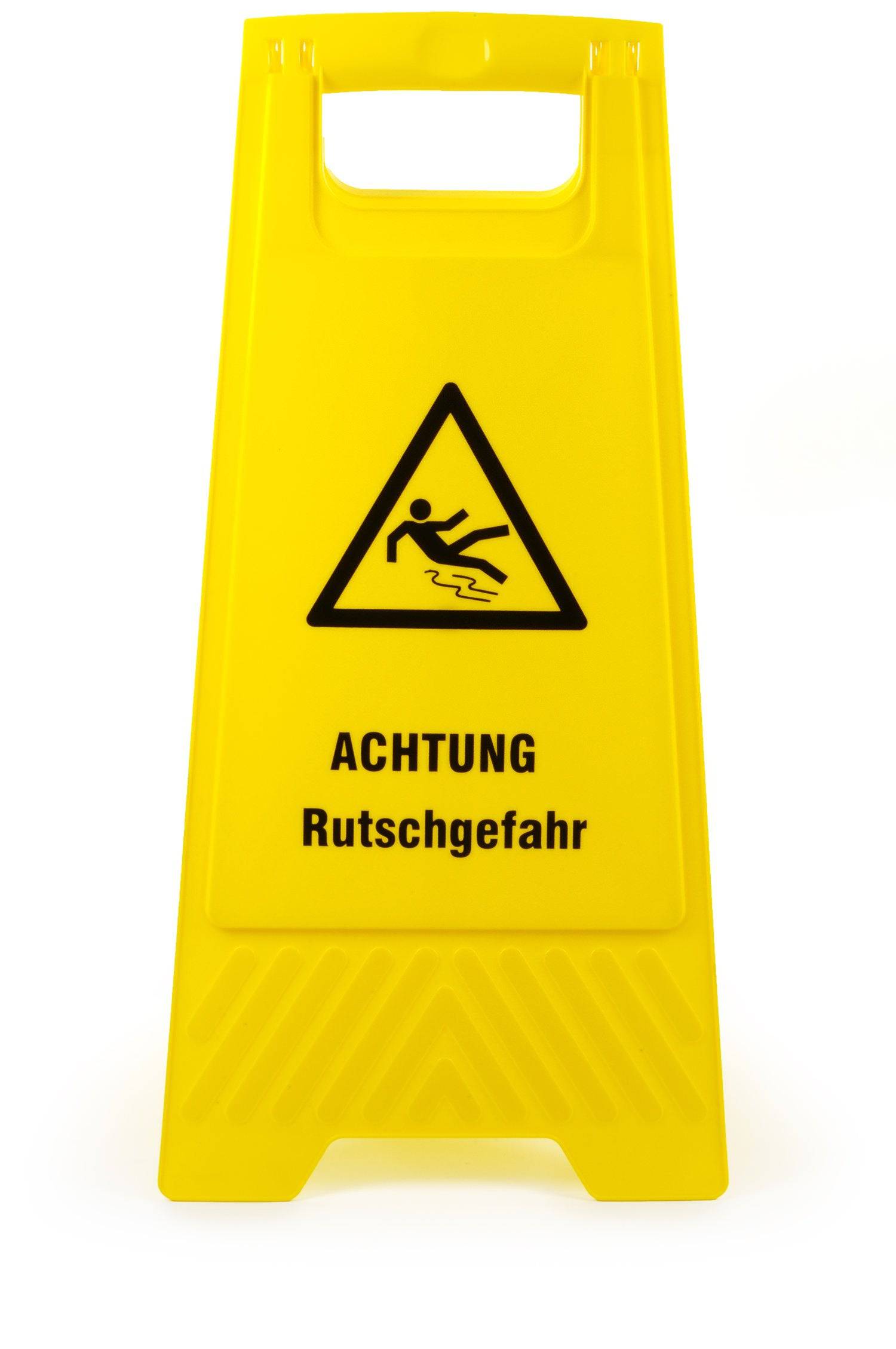 Warnschild "Achtung Rutschgefahr" - Weigola Hygienevertrieb -  - Weigola Hygienevertrieb