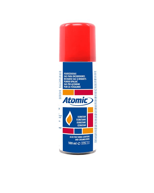 Atomic Feuerzeuggas 12 Stück pro Display - Weigola Hygienevertrieb -  - Weigola Hygienevertrieb