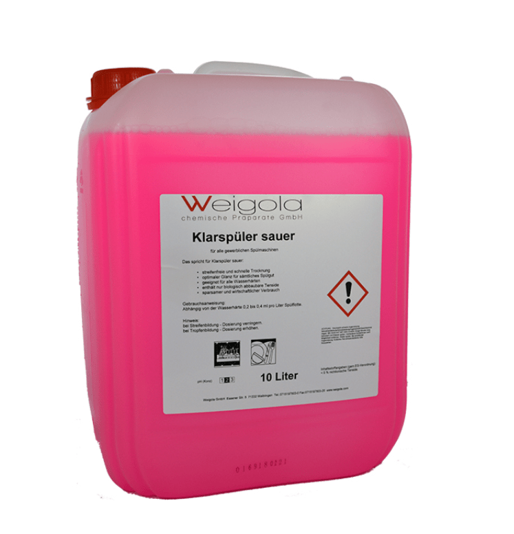 WEIGOLA Klarspüler sauer 10 Liter Kanister - Weigola Hygienevertrieb -  - Weigola Hygienevertrieb