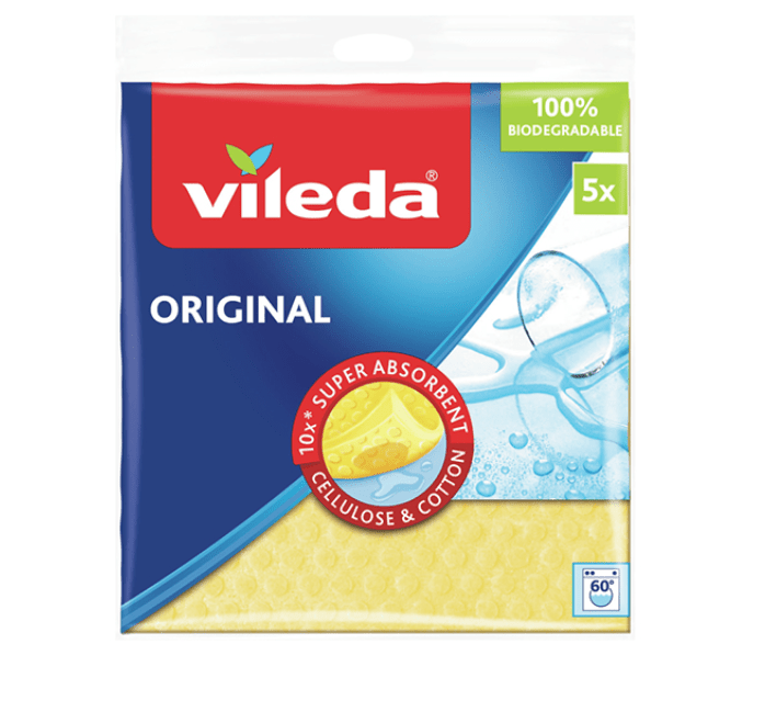 Vileda Schwammtuch 18 x 20 cm 5er Pack - Weigola Hygienevertrieb -  - Weigola Hygienevertrieb